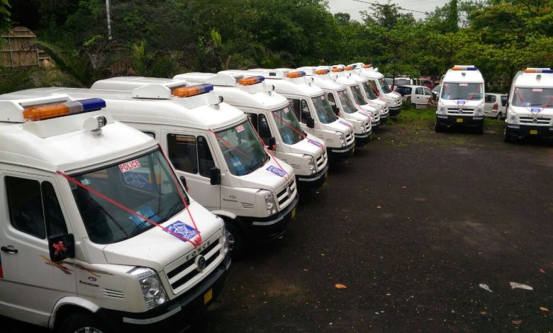 Criminal Justice: A hi-tech forensic van parked at a crime scene, with forensic professionals gathering evidence.