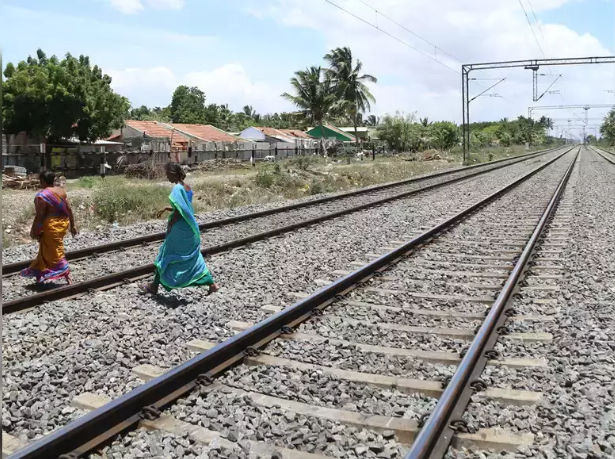 depicting railway safety measures and community engagement in Nagpur Division.