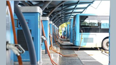 Nagpur electric buses at charging stations