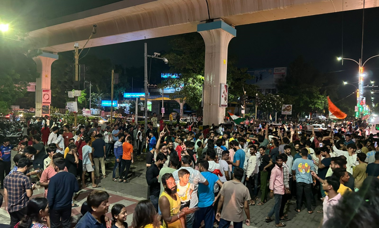 Celebrations in Nagpur after India wins T20 World Cup 2024.