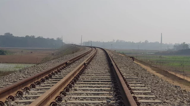 Nagpur-Wardha Section: Overview of Seloo Railway Station upgrade showing new lines and improved infrastructure for increased capacity.