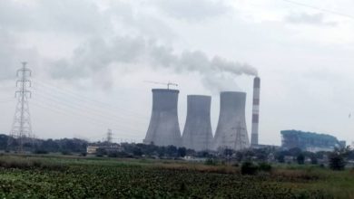 Aerial view of Koradi power plant expansion showing new 660MW units under construction.