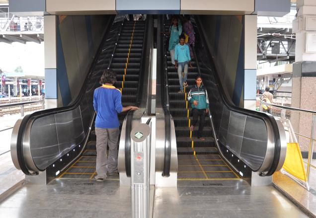 Lifts and escalators being installed at Nagpur railway stations for better accessibility.