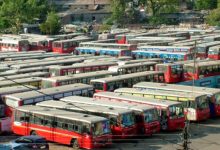 Aapli Bus strike workers protesting in Nagpur over wage concerns