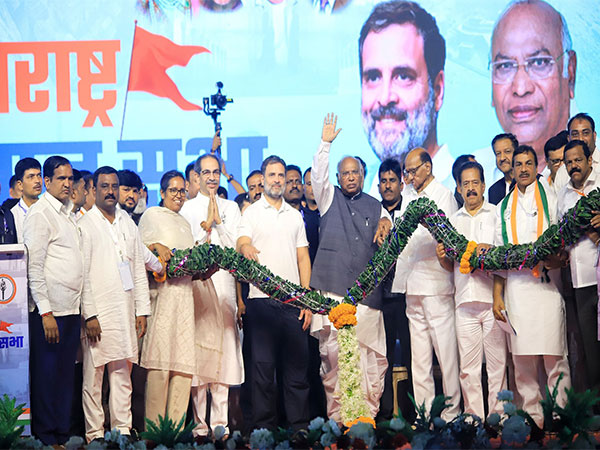 assembly elections 2024: Leaders at MVA rally announcing five guarantees for Maharashtra elections.