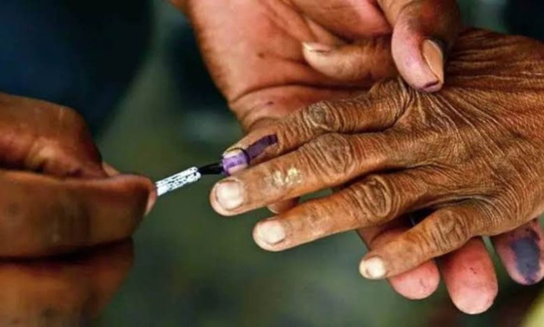 Elderly person casting their vote from home, promoting inclusive democracy.