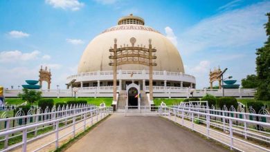 Nagpur: Deekshabhoomi renovation: A vibrant collage capturing the essence of Deekshabhoomi's transformation, blending past heritage with modern aspirations.