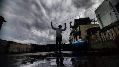 RMC Nagpur Weather | Monsoon clouds over Vidarbha region with a backdrop of high temperatures and scattered rainfall.