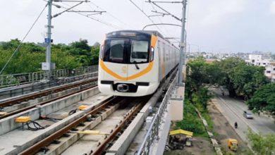 Nagpur Metro Train at Station with Passengers Boarding