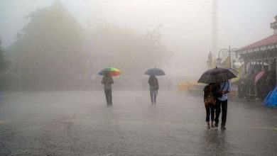 Heavy rain in Nagpur with cloudy skies and forecast updates.