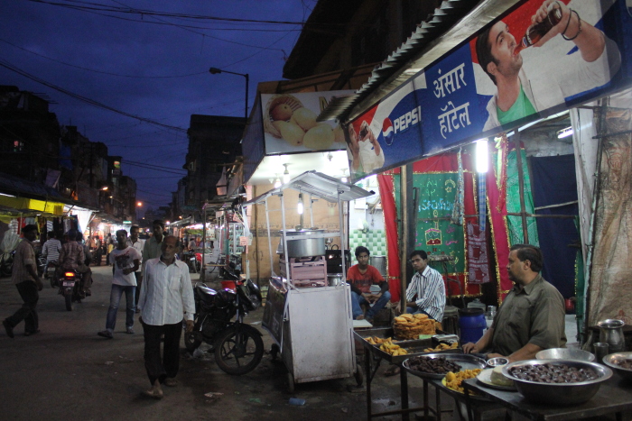 Concept art of the Nagpur Food Street project showing modern stalls and a clean, vibrant dining environment.