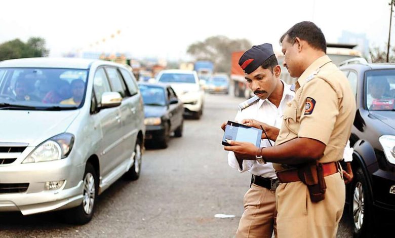 Nagpur Traffic Police action against motorists for traffic violations, Rs. 4.06 Lakh collected in fines