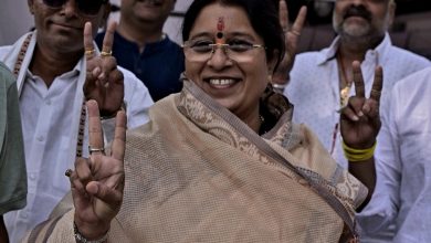 Abha Pande addressing supporters during her campaign rally in East Nagpur, showcasing her independent run for the assembly election.