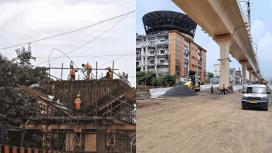 A view of Nagpur’s newly completed Kamptee and Wadi flyovers, set to be inaugurated on October 5, showing modern road infrastructure and reduced traffic congestion.