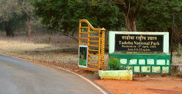 Map of Tadoba-Andhari Tiger Reserve showing expanded area.