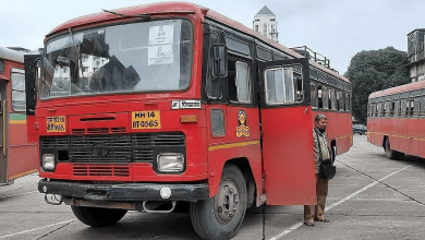 MSRTC buses transporting Diwali travelers amid a fare hike for festive season travel.