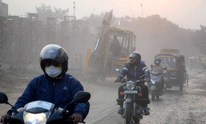 Nagpur city skyline with visible air pollution during winter