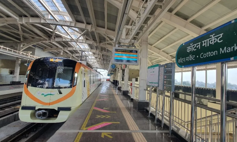 Cotton Market Metro Station's new foot-over-bridge enhancing safety and accessibility.