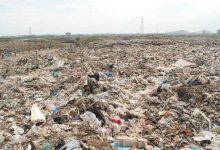 A reclaimed landfill at Bhandewadi showcasing greenery and eco-friendly projects. | Bhandewadi biomining project Nagpur.