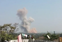 Smoke rising from the site of a devastating blast in Maharashtra’s Bhandara district | Ordnance Factory Blast, with rescue teams working in the debris.