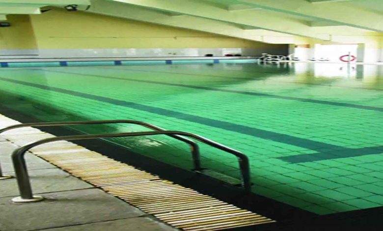 Interior view of the proposed indoor sports hub at North Ambazari swimming facility