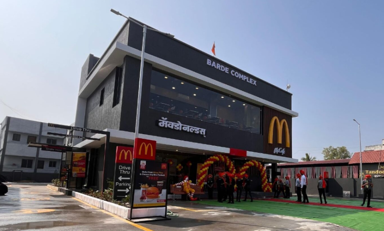 McDonald’s first drive-thru in Nagpur featuring modern amenities and vibrant design