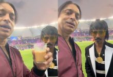 Shoaib Akhtar and Dolly Chaiwala meet during the ILT20, blending cricket and chai culture.