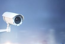 A CCTV camera overlooking a busy street in Saoner, ensuring public safety and security.