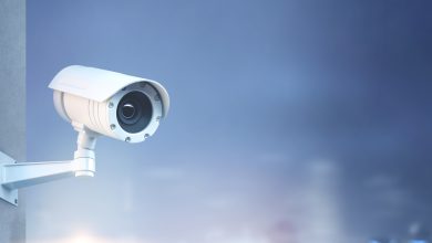 A CCTV camera overlooking a busy street in Saoner, ensuring public safety and security.