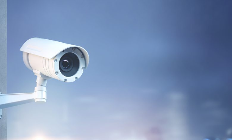 A CCTV camera overlooking a busy street in Saoner, ensuring public safety and security.