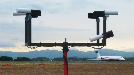 Advanced RVR system at Nagpur Airport ensuring safe landings in low visibility conditions.