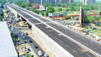 Aerial view of the newly inaugurated Pardi Flyover in Nagpur, showcasing its expansive structure and seamless traffic flow.