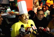 Chef Vishnu Manohar looking distressed after his Facebook account was hacked, causing controversy online.