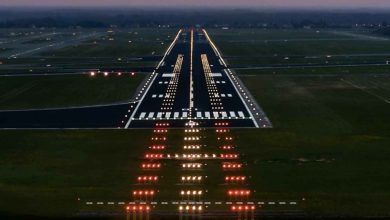 Aerial view of Nagpur Airport showcasing runway visibility enhancements with advanced RVR systems.