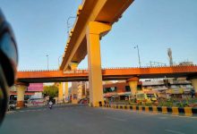 Nighttime roadwork on Gowari Flyover with traffic diversions.