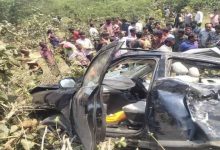 Nagpur: A tragic SUV crash scene on a flyover, emphasizing road safety. Butibori Flyover