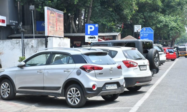 Designated NMC street parking zones in Nagpur city roads