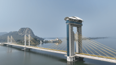 Tourists at Ambhora Sky Gallery on Wainganga bridge in Nagpur